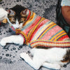 Custom-knit & Dyed Cozy Soft Gradient Yarn Crew Neck Sweater: Serene Blue / 8“