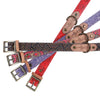 Leather Dog Collar - Fire Country Dreaming: Small - 27cm to 36cm (width 1.5cm)