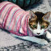Custom-knit & Dyed Cozy Soft Gradient Yarn Crew Neck Sweater: Serene Blue / 8“