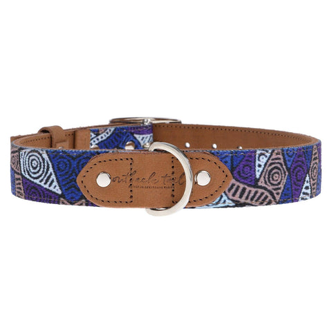 Leather Dog Collar - Salt Lakes: Extra Large - 46cm to 58cm (width 3cm)