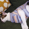 Custom-knit & Dyed Cozy Soft Gradient Yarn Crew Neck Sweater: Serene Blue / 8“