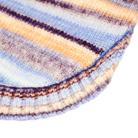 Custom-knit & Dyed Cozy Soft Gradient Yarn Crew Neck Sweater: Serene Blue / 8“