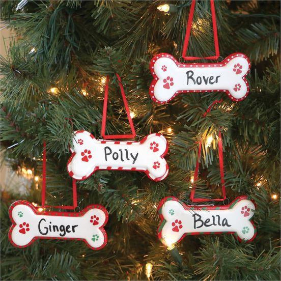 Personalized Dog Bone Ornaments